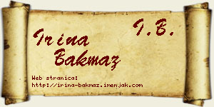 Irina Bakmaz vizit kartica